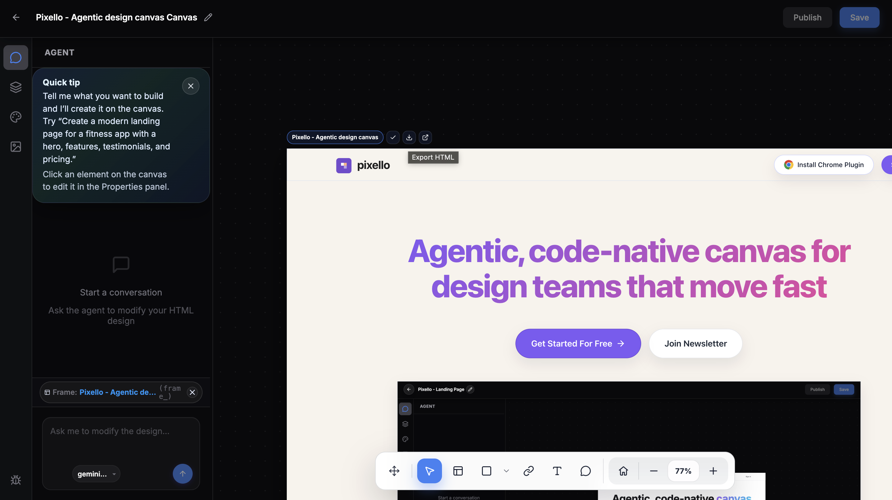 Export and hand off to build